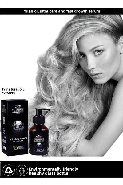 VALENTINES PROFESSIONAL مصل زيت الثعبان الفاخر - عناية معجزة، شعر سريع النمو، يحتوي على 19 مستخلصًا نباتيًا طبيعيًا