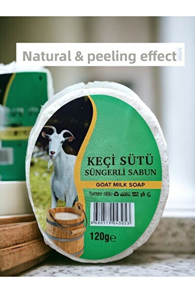 MANİSA BİRLİK Sponge Natural Soap with Goat Milk 120 Gr 1 piece