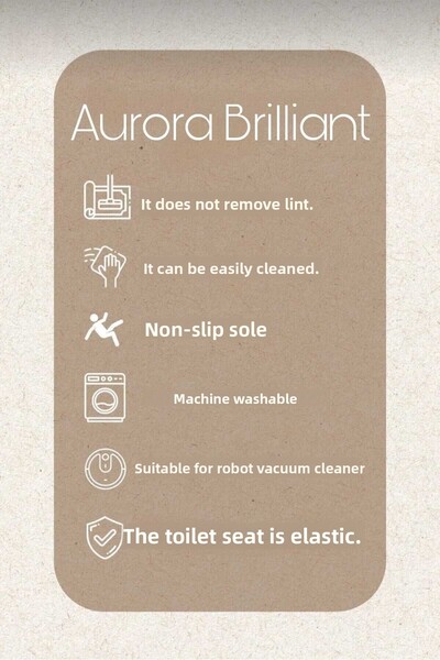 Aurora Brilliant Σετ τουαλέτας Χαλάκι μπάνιου Αντιολισθητική βάση Σετ μπάνιου 3 τεμαχίων Σετ τουαλέτας 60X100 50X54 37X44