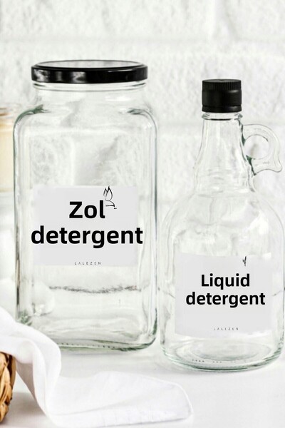 LALEZEN HOME Powder Detergent Dispenser 3000ml And Liquid Detergent Dispenser 1000ml