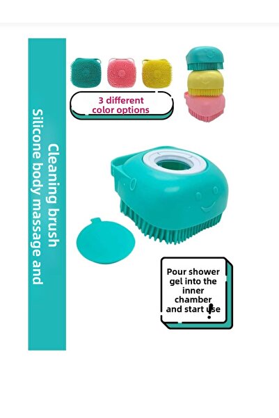 SEVRU فرشاة استحمام سيليكون للتقشير - مع وعاء شامبو، فرشاة للجسم للأطفال والكبار