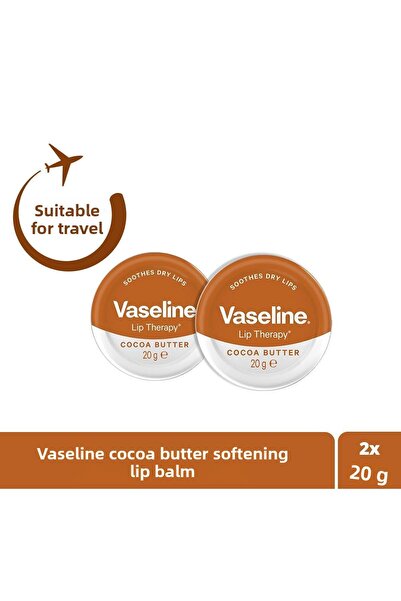 Vaseline Lip Therapy Softening Lip Cream Cocoa Butter 20 G X2 Pieces