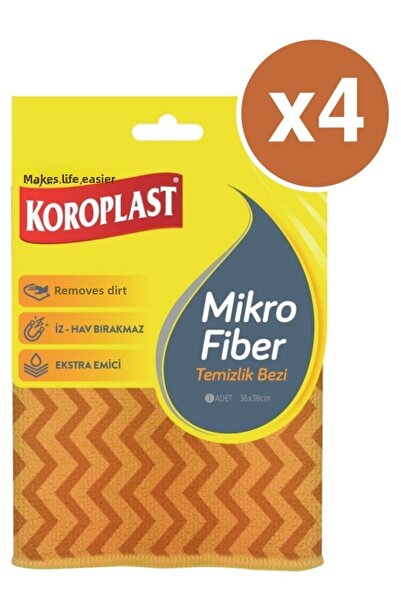 Koroplast Lavetă de curățare din microfibră x 4 pachete