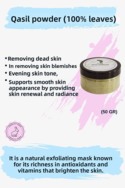 FADHILA ORGANICS مسحوق قاسيل رغوي طبيعي 100% يعطي السطوع - 50 جرام