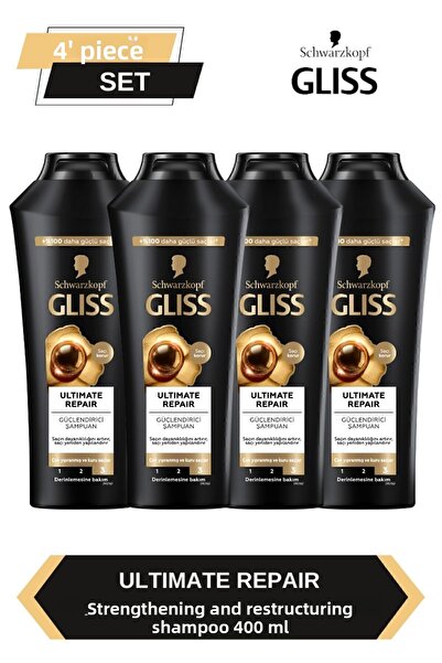 Gliss Ultimate Repair Shampoo - 400ml X Set of 4