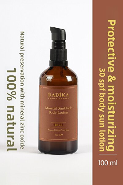 Radika Aromatherapy لوشن طبيعي للحماية من الشمس بعامل حماية من الشمس 30 / واق...