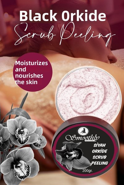 Smoothly Black Orchid Extract Revitalizing & Softening Hand, Foot and Body Care Peeling 200gr