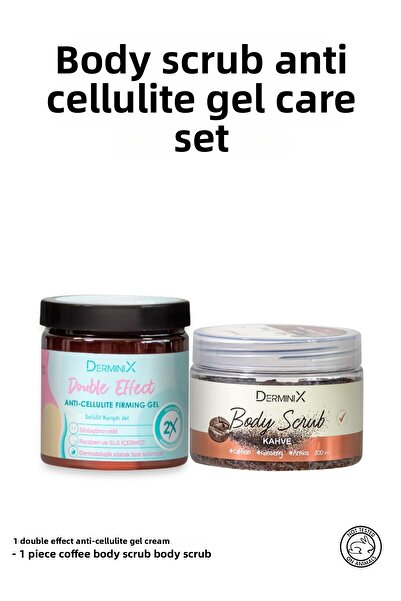 Derminix مقشر الجسم بالقهوة + مجموعة جل مضادة للسيلوليت