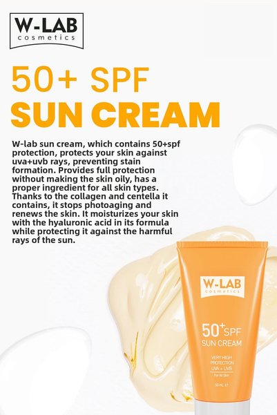 W-Lab Cosmetics 50+ Spf Protective Sun Cream - 50 ml