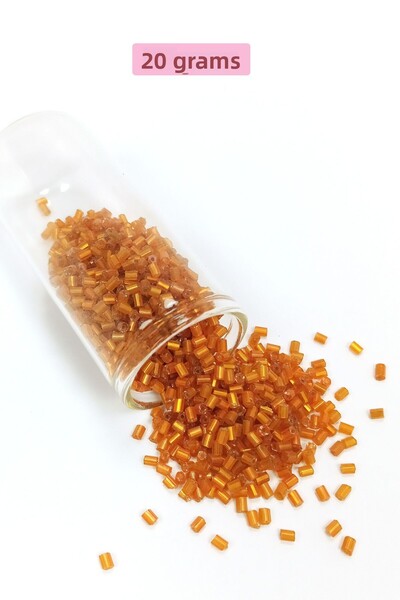 Royaleks Mărgele de sticlă tăiate 2mm - 20 grame - Portocaliu închis transpar...
