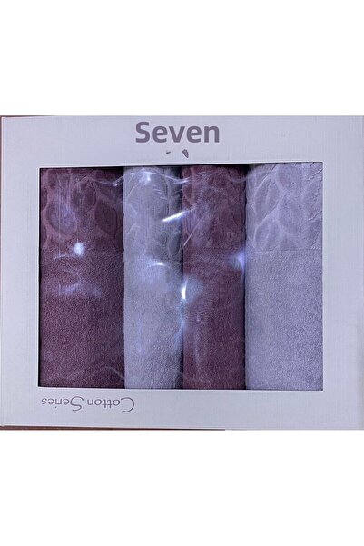 Nurpak Hazal Bath Set - Nurpak 4-Piece Turkish Bath Towel Set-2pcs 50x90-2pcs 90x150 Towels