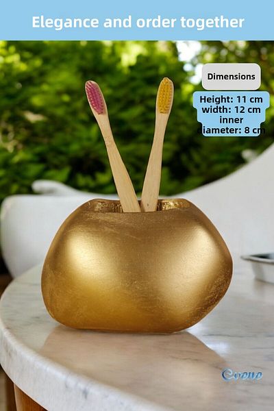 Evene Gold Colored Toothbrush Holder - Stand and Holder Model 22