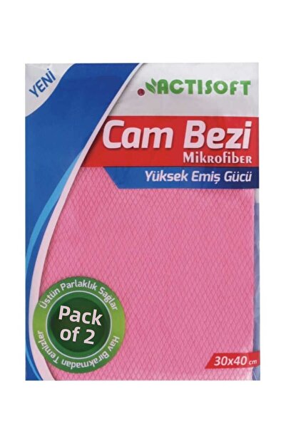 actisoft ACTİSOFT Lavetă din microfibră pentru sticlă, pachet de 2, 4 bucăți