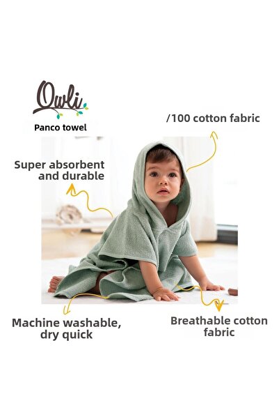 Owli Poncho Towel Mint Green