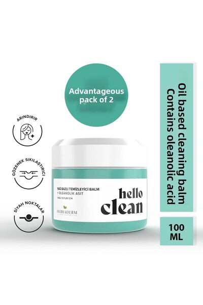 Herbaderm Hello Clean Anti-Pore Oil Based Cleansing Balm Oleanolic Acid 100 ml