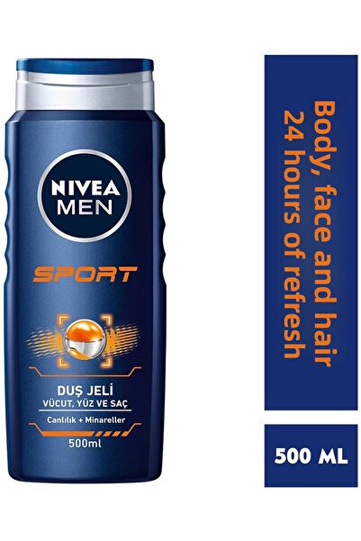 NIVEA 500 مل جل رياضي للشعر والوجه والجسم للرجال