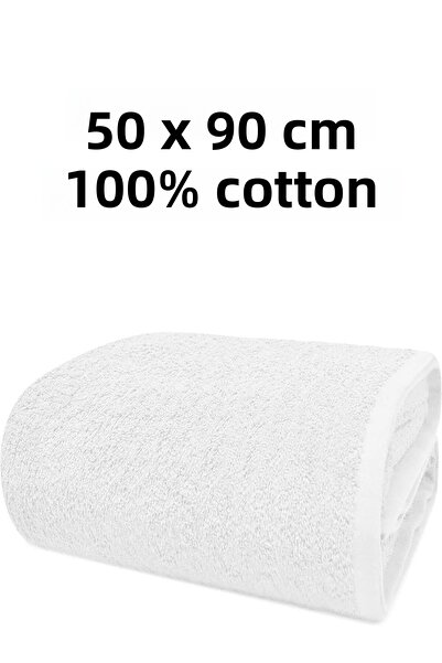 mihriban قطعتين من القطن للوجه باللون الأبيض - منشفة فندقية طقم مناشف فائقة ا...