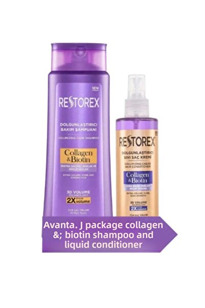 Restorex Collagen Biotin 500 ml Shampoo + Collagen Biotin 200 ml Liquid Hair Conditioner