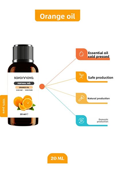 Savonnova 100% Pure and Natural Orange Oil, Cold Pressed Essential Natural Oi...