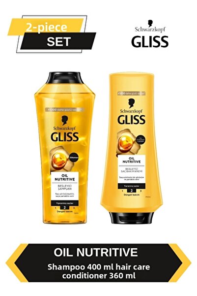 Gliss Oil Nutritive Shampoo 400ml Conditioner 360ml