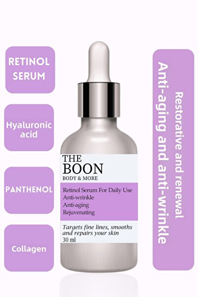 The Boon Body & More سيروم الريتينول 1%، تجديد البشرة، مضاد للشيخوخة والتجاعي...
