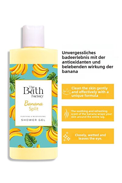 THE BATH FACTORY Moisturizing and nourishing shower gel with banana flavour 400 ML