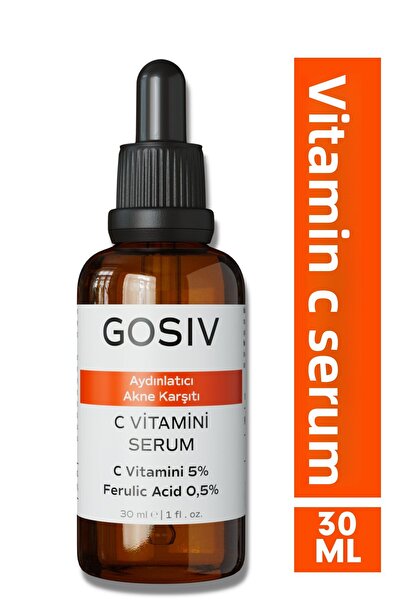 Gosiv سيروم فيتامين سي لتفتيح البشرة والمعرضة لحب الشباب 30 مل (فيتامين سي 5%...