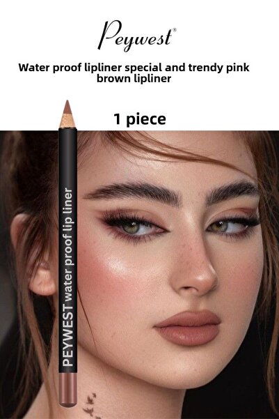 PEYWEST Trendy Coffee Color Waterproof Lipstick - Extra Durable Lip Liner