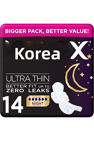 Kotex Ultra Thin Pads, Overnight Protection Sanitary Pads , 14 Sanitary Pads