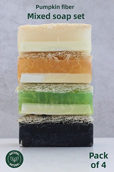 lifly صابون ألياف اليقطين الطبيعي - حليب الحمار - العسل - الصبار - بركان رماد...