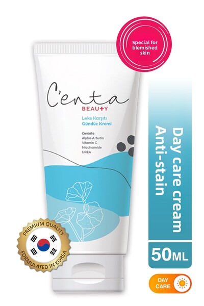 C'enta Beauty كريم العناية النهاري المغذي والمشرق (CICA KREM) خاص للبشرة المت...