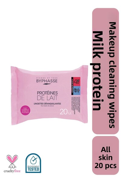BYPHASSE , Byphasse, Cleansing Wipes, For Face, 20 pcs