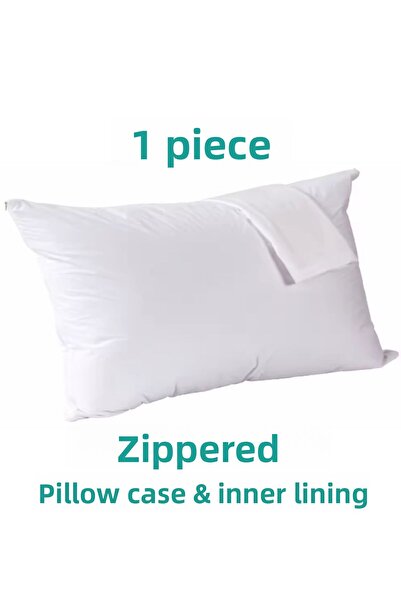 SUVAY Λευκό Χρώμα Βαμβακερό 50x70 Στρώμα Εσωτερική Μαξιλαροθήκη με φερμουάρ