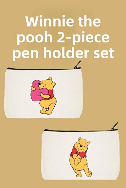 designedfy Winnie The Pooh 2-Piece Makeup Bag Advantage Set, Στυλό, Πορτοφόλι...