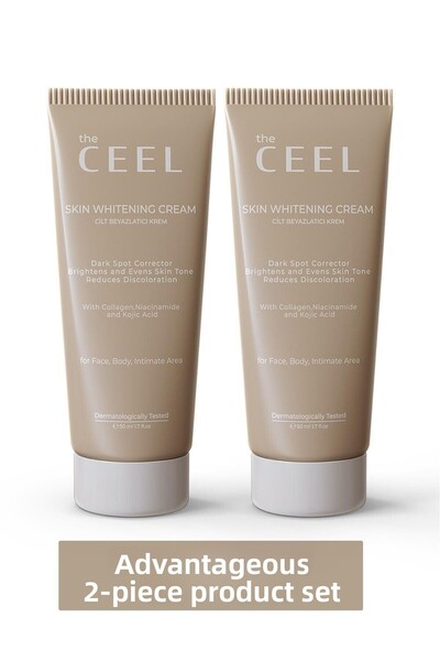 The Ceel Pachet de 2 Cremă pentru albirea pielii, iluminare, anti-pete cu glu...