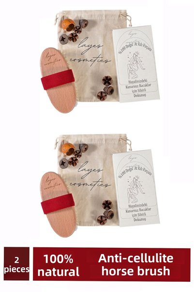 Layes Anti-Cellulite Natural Horsehair Cellulite Brush 2 Pieces