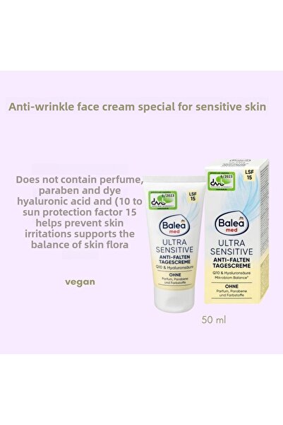 BALEA Med Anti-Wrinkle Face Cream Q10 Ultra Sensitive, 50 ml