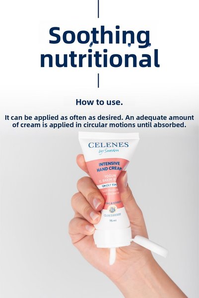 Celenes By Sweden Intensive Moisturizing Cloudberry Hand Care Cream for Dry and Sensitive Skin 75 Ml-