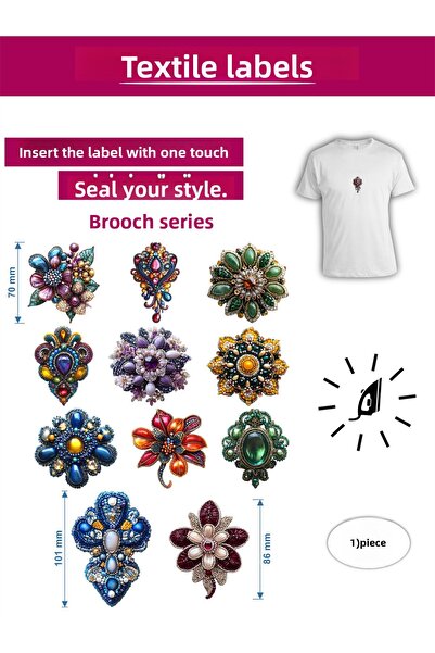 AGG Reklam Iron-On Clothing Tag Brooch Badge Set Set of 11