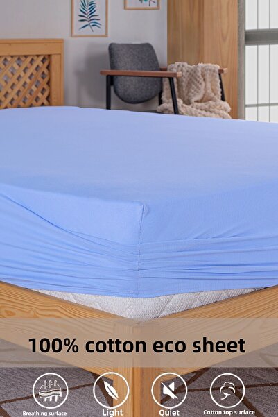 y.h yıldızer home collection Sheet: Combed Cotton Elastic, 160X200 Double / C...