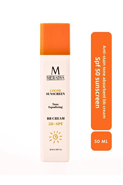 MERADYA واقي شمسي مضاد للعيوب للوجه والعمود بعامل حماية من الشمس SPF 50+