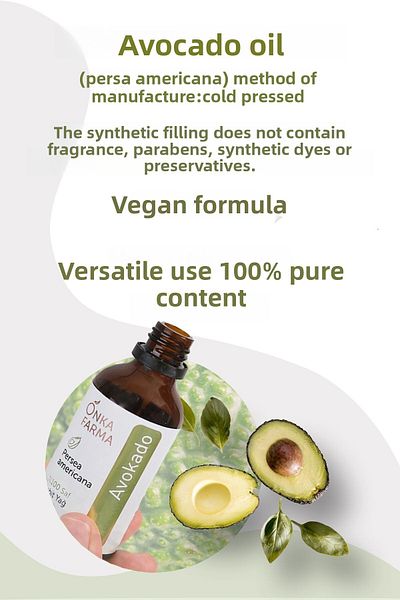 OnkaFarma Onka Farma Avocado Oil 100% Pure - Cold Pressed - 50 ml