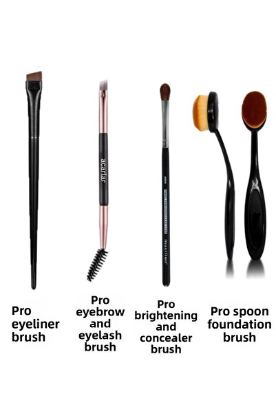 Acarlar Ticaret 4 Piece Pro Complementary Makeup Brush Set