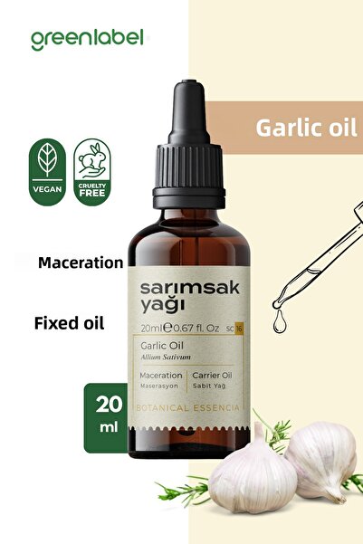 Greenlabel Garlic Oil - Cold Pressed, 100% Natural and Pure, 20ml