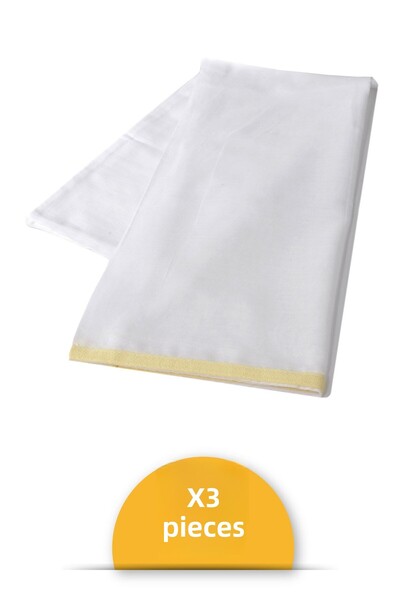 CaramelPeel حقيبة رغوة الحمام 3 قطع 100% قطن