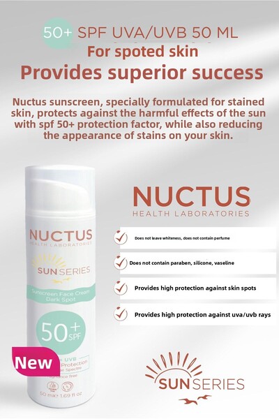 Nuctus واقي من الشمس بعامل حماية من الشمس 50+ - Uva/Uvb 50 مل للبشرة المتضررة