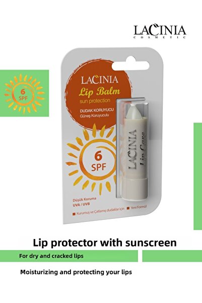 Lacinia بلسم الشفاه العشبي الواقي للشفاه بمعامل حماية SPF 6
