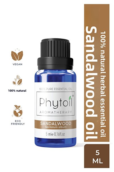 phytoil زيت خشب الصندل العطري العضوي - زيت خشب الصندل 5 مل زيت عشبي نقي وطبيع...
