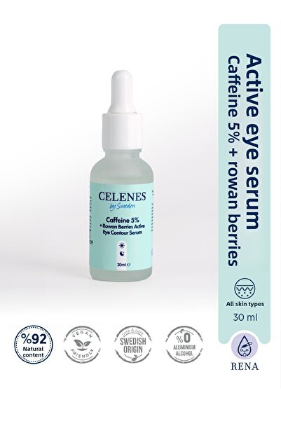 Celenes سيروم رينا كافيين للعناية بمحيط العين مضاد للهالات السوداء - روان بير...