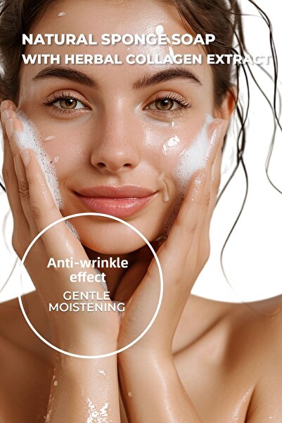Biolea's skincare صابون الكولاجين الطبيعي بالإسفنجة - 130 جرام